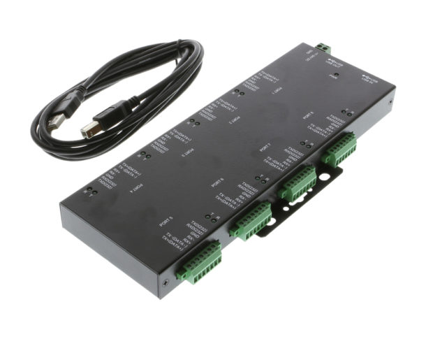 Rugged Industrial 8-Port Terminal Block RS232/422/485 to USB Adapter ...