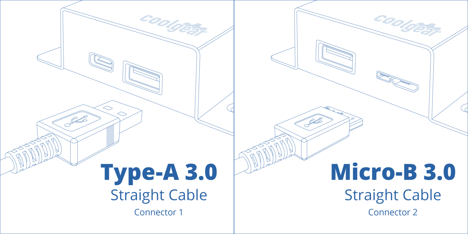 1ft USB 3.2 Gen 1 A To USB Micro B Cable SuperSpeed