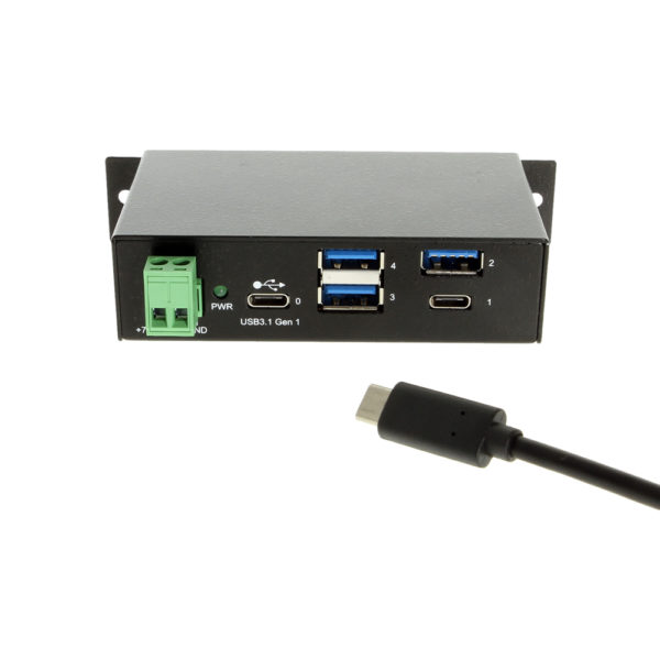 4 Port USB 3.2 Gen 1 Type-C Hub w/ ESD Surge Protection & Type-C ...