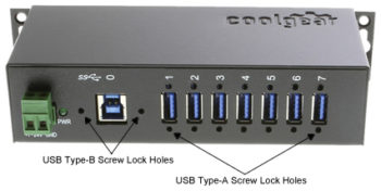 USB Cable Screw Lock - Locking Cables for USB Connections - Coolgear