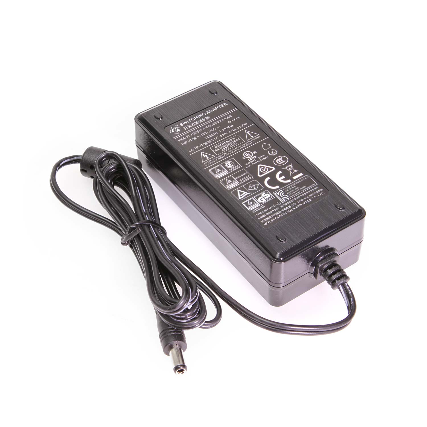5 Volt – 4 Amp DC Barrel Switching Power Supply - Coolgear