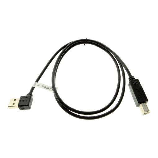 3ft. Right to Straight A to B 28/28AWG Black Cable USB 2.0 - Image 2