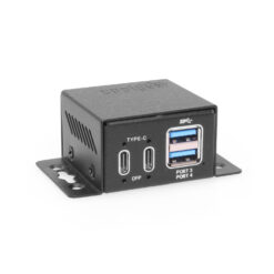 4 Port USB 3.2 Gen 1 Type-C & A Micro Powered Hub w/ ESD Surge Protection & Power Adapter